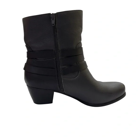 Naturalizer “Katrina” Dark Grey Ankle Boots Women’s Size 11M – Buckle Strap - Picture 3 of 16